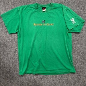 VTG Notre Dame Fighting Irish Shirt Mens XL??Green Football Return To Glory 2002